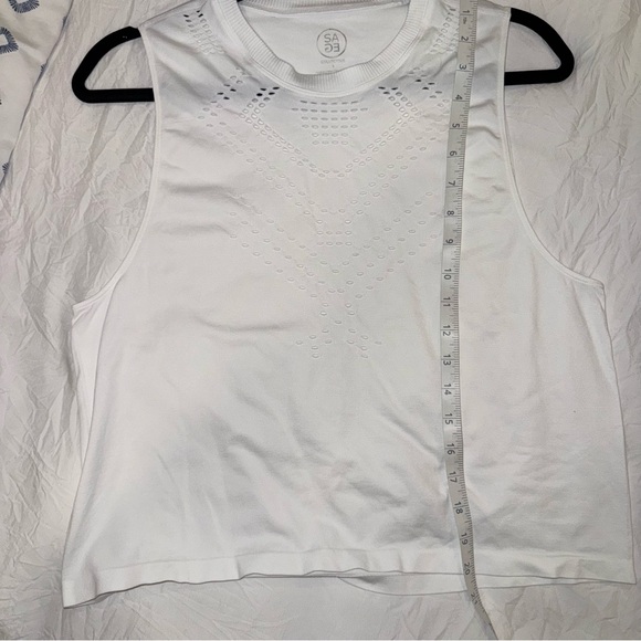 SAGE Collective White Sleeveless Workout Tank‎ Top | Size Small - Picture 5 of 5